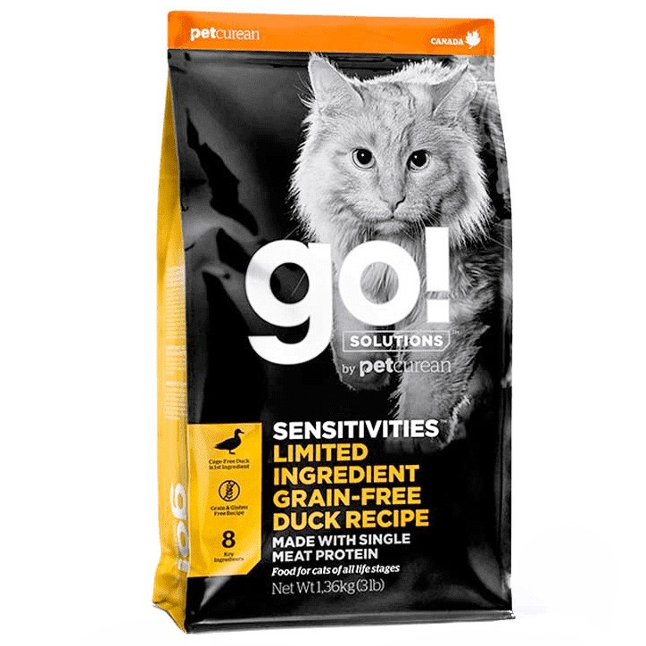 GO! SENSITIVITIES LIMITED INGREDIENT GRAIN FREE DUCK CAT 1,4KG