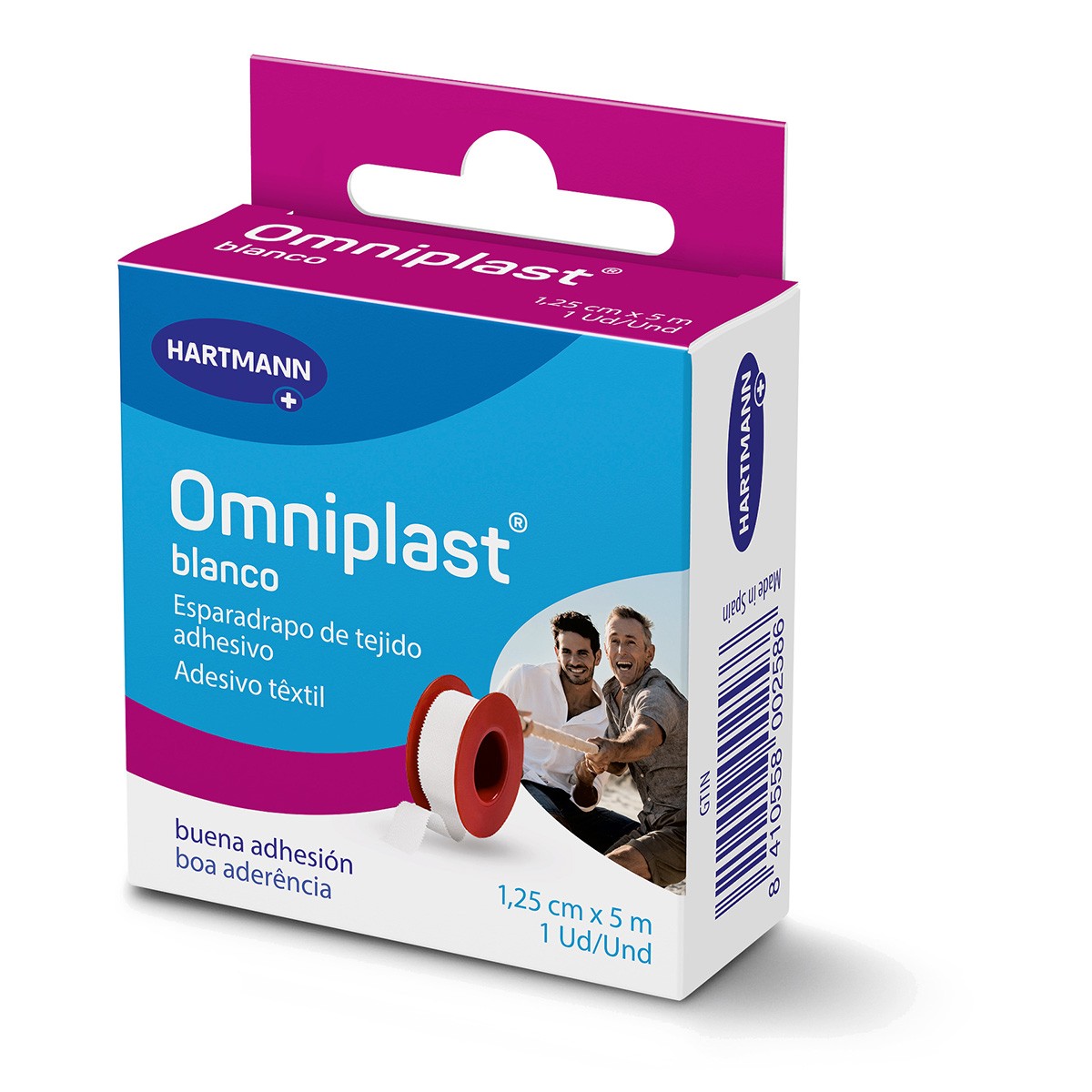 Omniplast esparadrapo tela blanco 5mx1,25cm