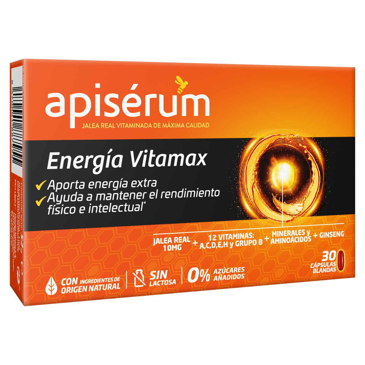 Apiserum energia vitamax 30 cápsulas