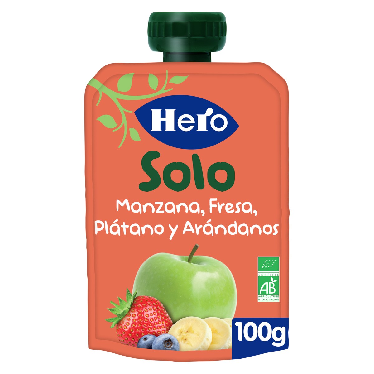 Hero manzana platano fresa bolsita 100gr