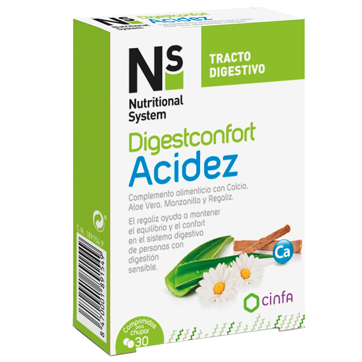 N+s digestconfort acidez 30 comprimidos