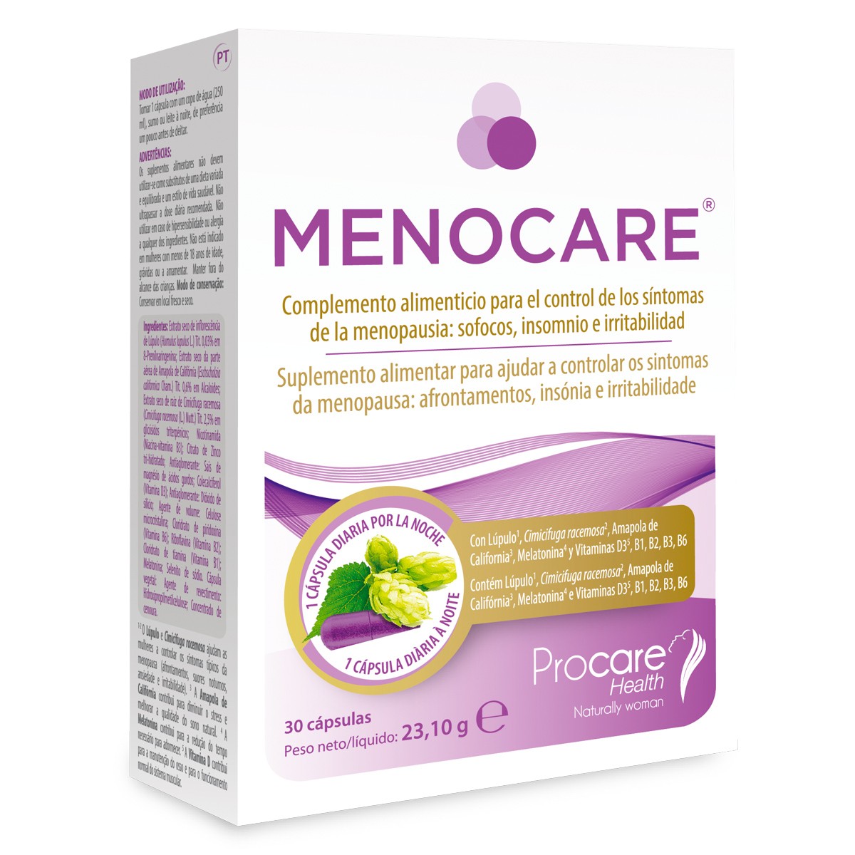 Procare MenoCare para conciliar el sueño en la menopausia en cápsulas