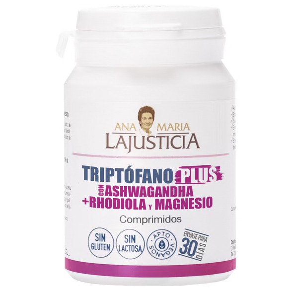 ANA MARÍA LAJUSTICIA tiptófano plus con ashwagandha, rhodiola y magnesio 
60comp.